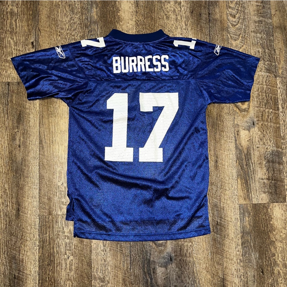 VTG New York Giants Plaxico Burress Jersey Reebok #17 NFL Kid's YOUTH Size M‎ - Picture 5 of 5